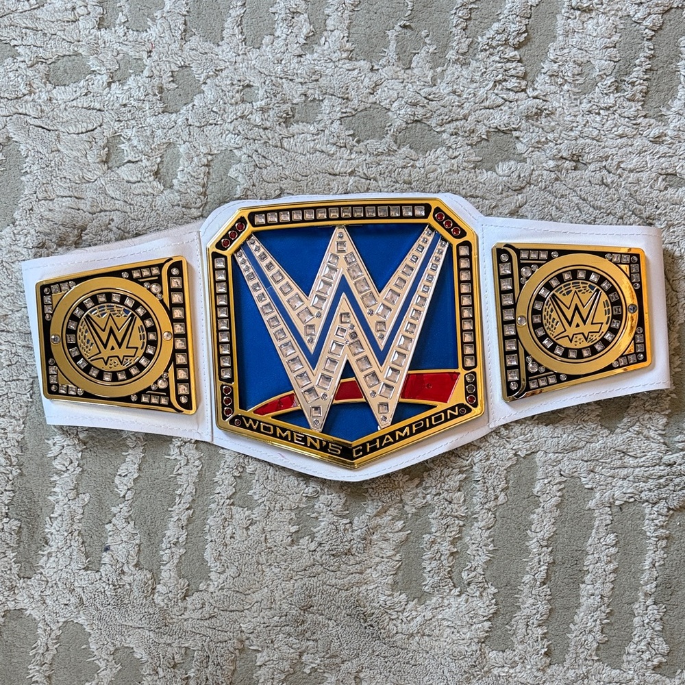 WWE Women's Champion Belt with Gold and Blue Accents